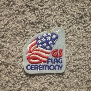 Vintage Girl Scouts Flag Ceremony Badge